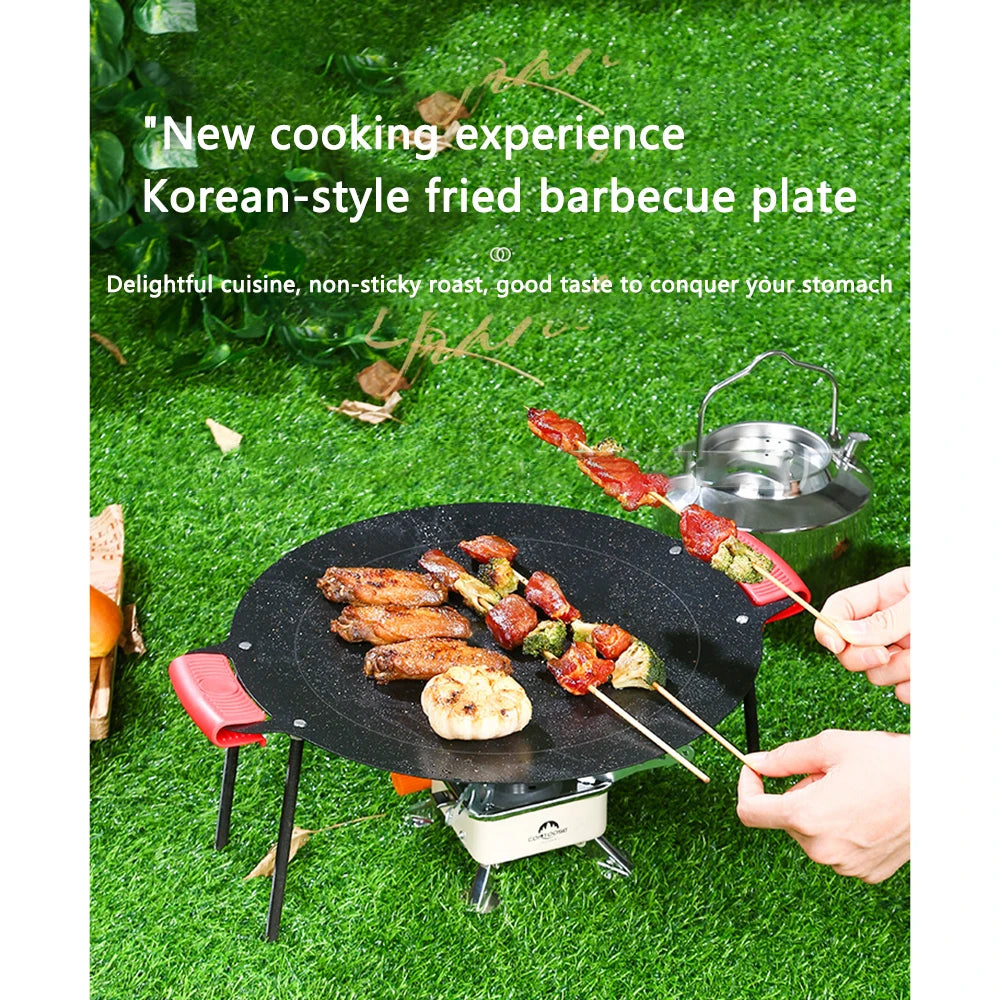 Non-Stick BBQ Grill Pan, Barbecue Cooking Plate, Korean-Style Grill Pan