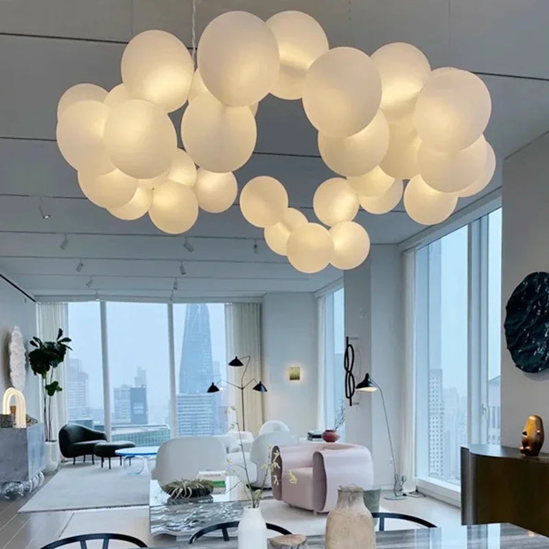 Acrylic Ball Pendant Nordic Dimmable Chandelier