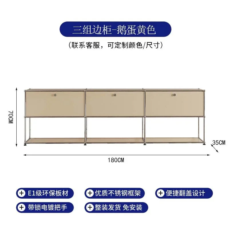 Customizable Modern Module Living Room Cabinet, Combination Sideboard Chest of Drawers