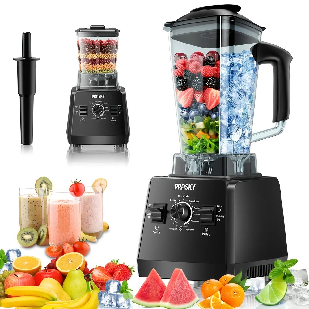 PRASKY 2400W Blender and Grinder Combo