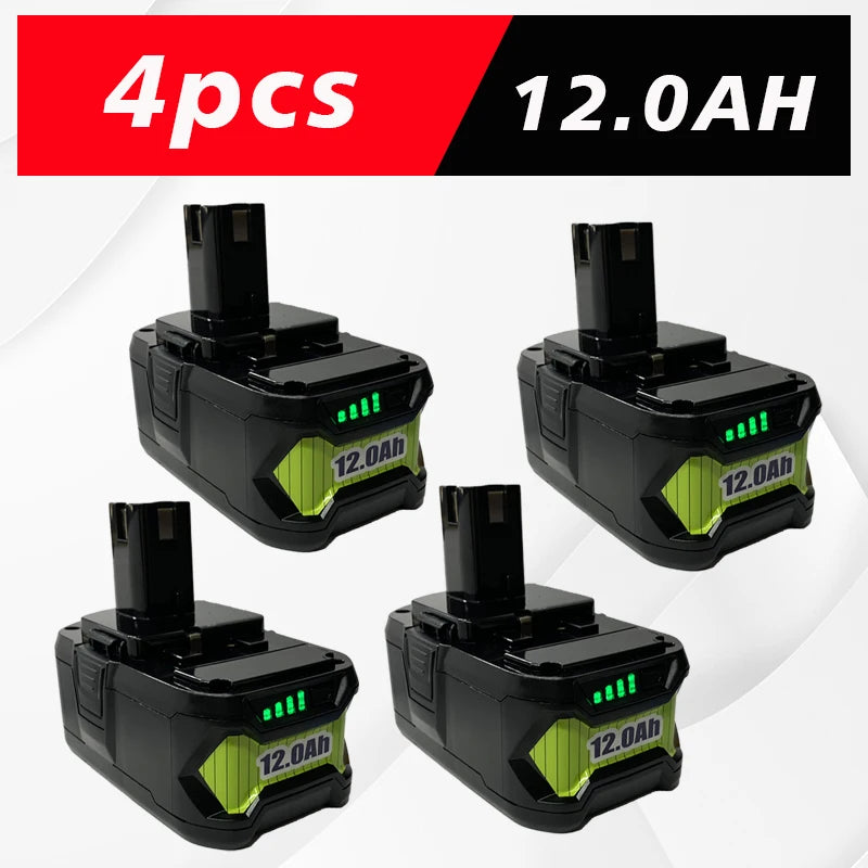 2026 New For RYOBI 18V 12.0AH Lithium Battery P103/P108 Cordless Drill Hammer Impact Wrencible Battery