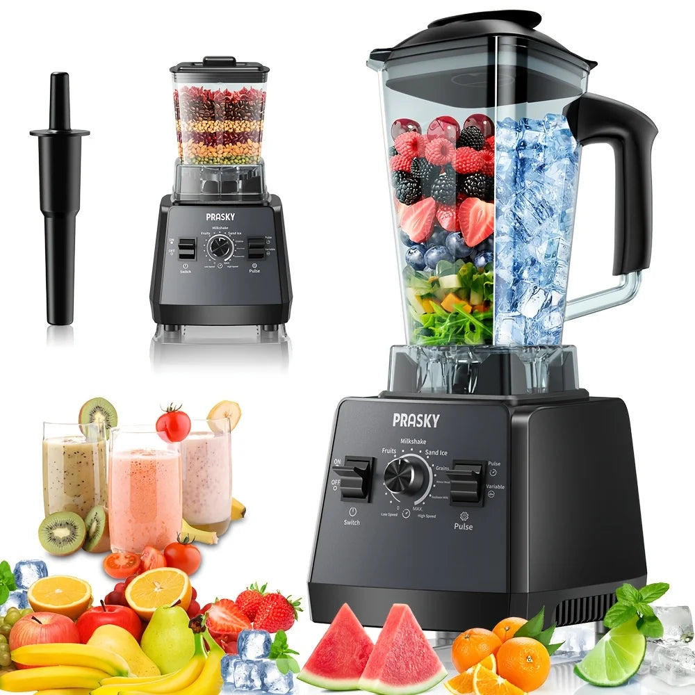 PRASKY 2400W Blender and Grinder Combo