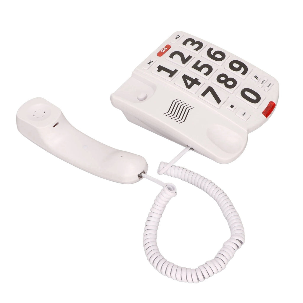 Big Button Telephone, Adjustable Volume, Last Number Redialing Corded Landline