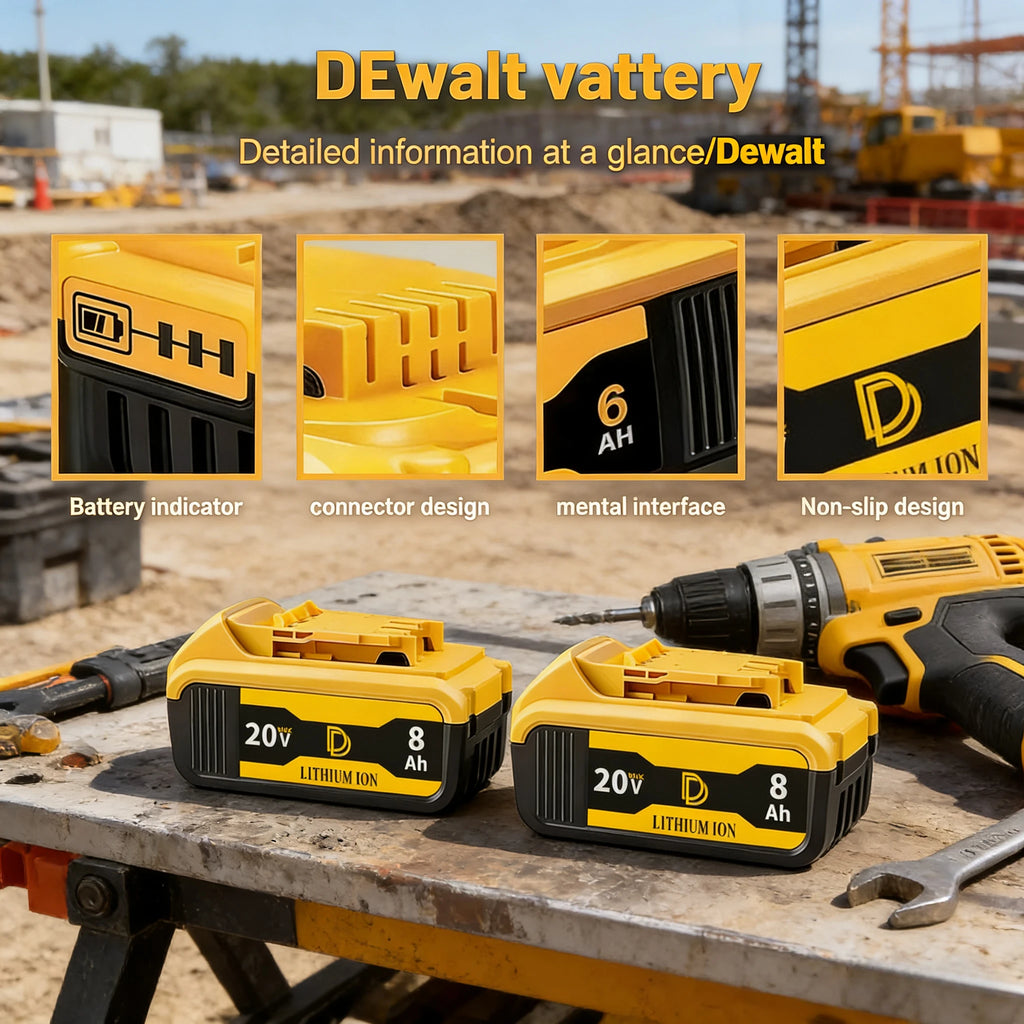 for DEWALT 20V 6000&8000mAh lithium ion battery, dewalt power tool DCB606, DCB205，DCB206，DCBGene，DCB200 MAX，20V dewalt batteries