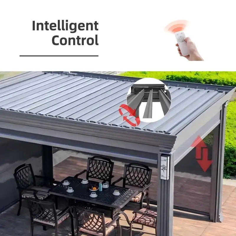 Any Size Custom Aluminum Alloy Pergola LED Light Waterproof Weather Resistant Outdoor Patio Backyard Pool Garden UV Easy Clean