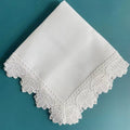 12 Pieces White Napkins Hemstitched Cocktail Napkin For Party Wedding Table Cloth Linen Napkins Fabric Cotton Dinner Napkin