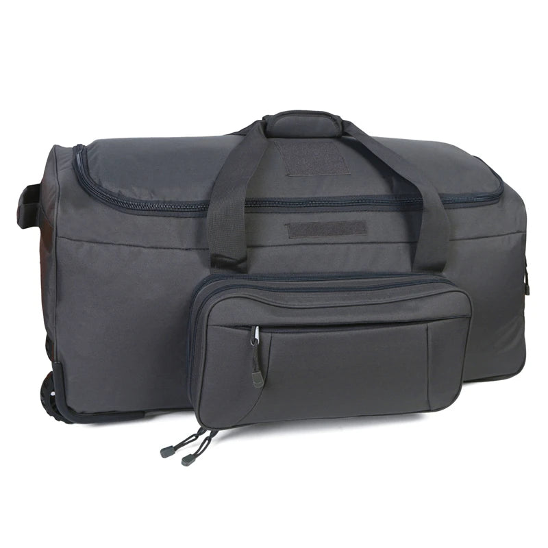 124L Large Capacity Tactical Duffel Bag Rolling Luggage