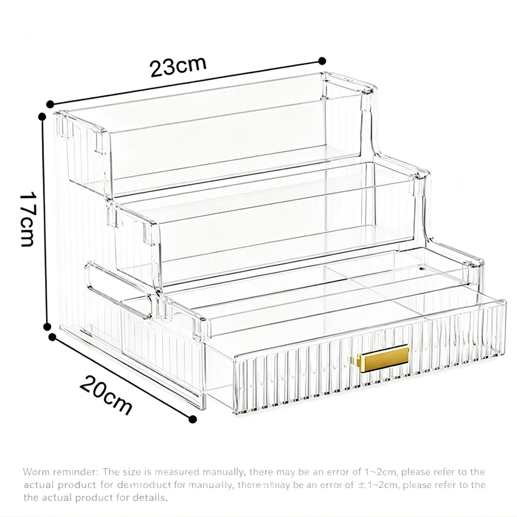 Light Luxury Vanity Cosmetics Bathroom Organizer Shelf