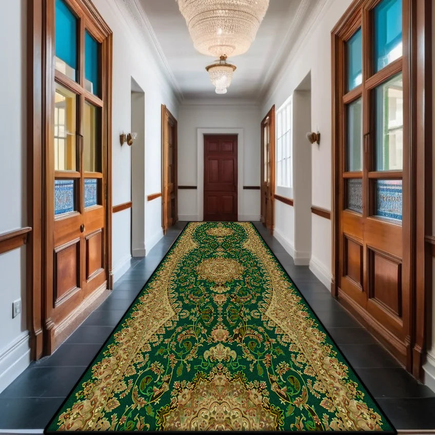 Persian Red Long Corridor Carpet Non-slip Decoration Home Bohemian Retro Entryway Rug Washable Boho Runners Mat Customizable