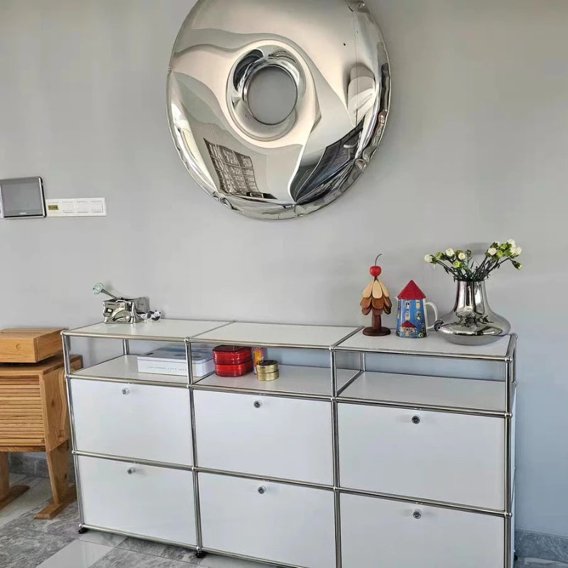 Modern Living Room Cabinet Modular Sideboard Storage Cabinets Combination TV Stand for Customizable Steel Frame Wood  Furniture