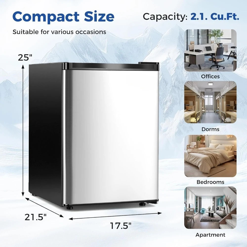 Compact Upright Mini Freezer 2.1 Cu.Ft Single Door