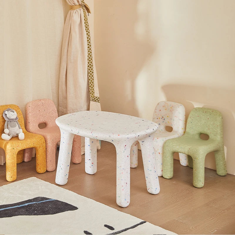 Kids Study Table And Chairs Set, Small Kindergarten Outdoor Plastic Strong Durable Table Furniture Set