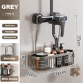 Convenient Toilet Shower Rack with No Drilling Installation Bathroom Storage Aluminum Basket for Shower Room and Bath Products