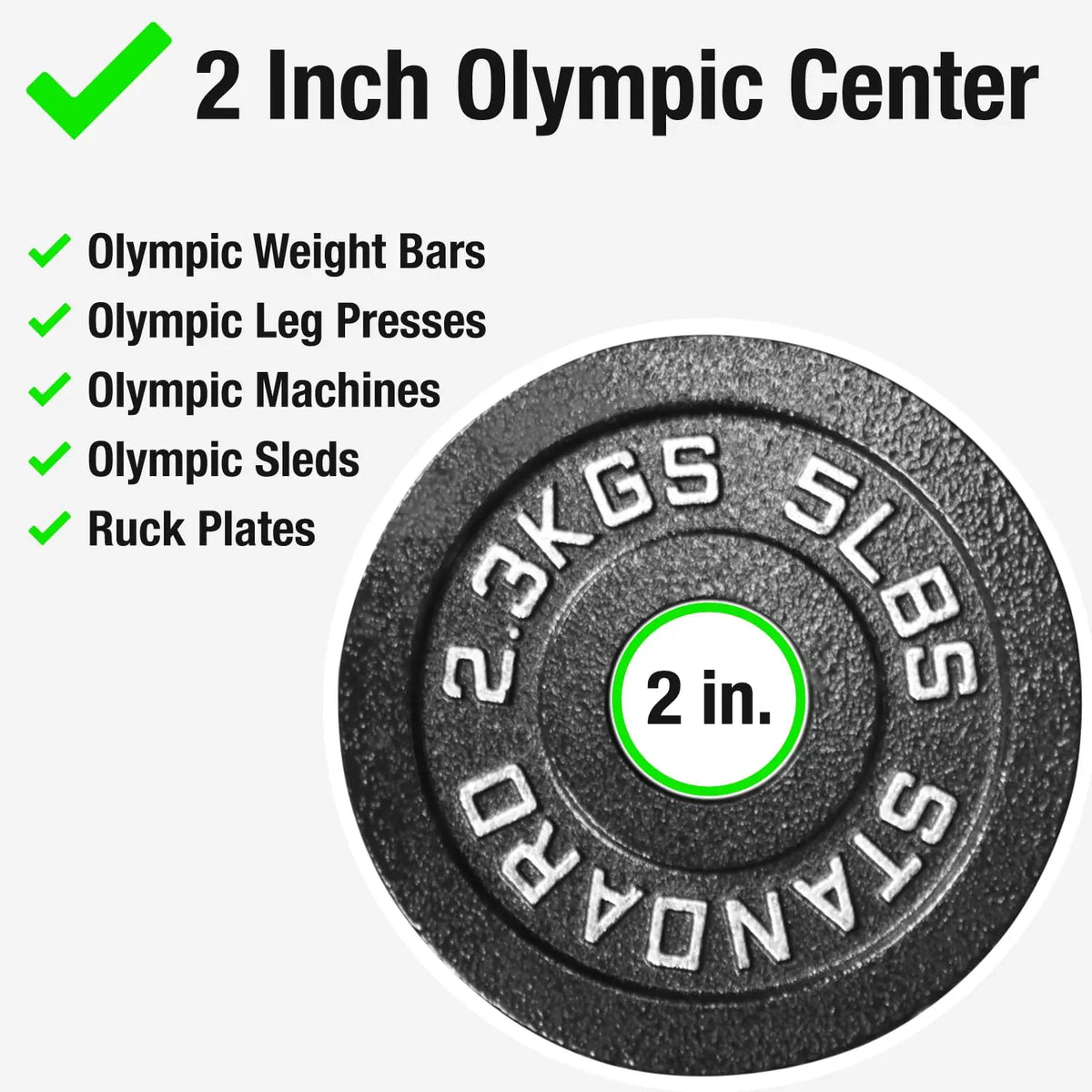 Steel Olympic Weight Plates, 245lb Set
