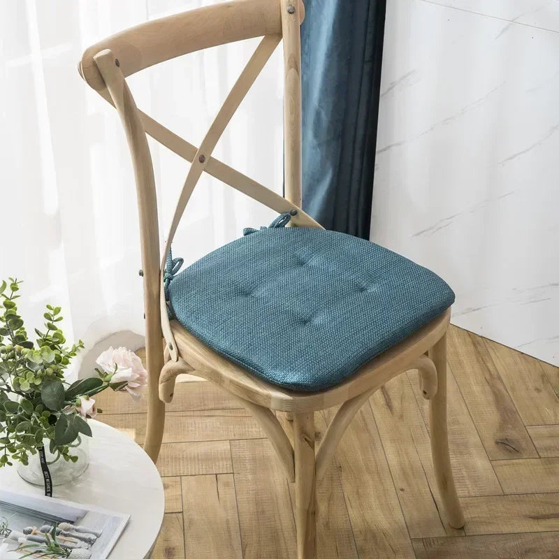 Nordic Multi Color Breathable Chair Cushion with Straps