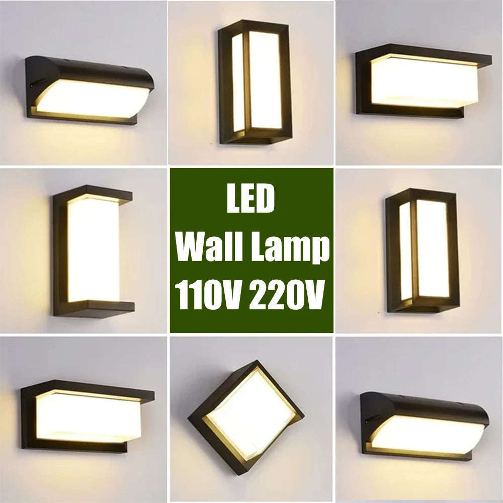 Waterproof LED Wall Light 110V 220V For Outdoor Pathway Stairway Porch Balcony Garden Wall Mount