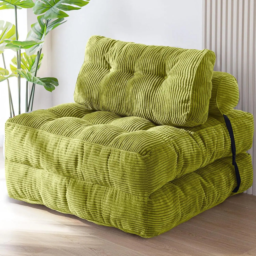Folding Sofa Bed, Convertible Sleeper Chair with Pillow Foldable Mattress,