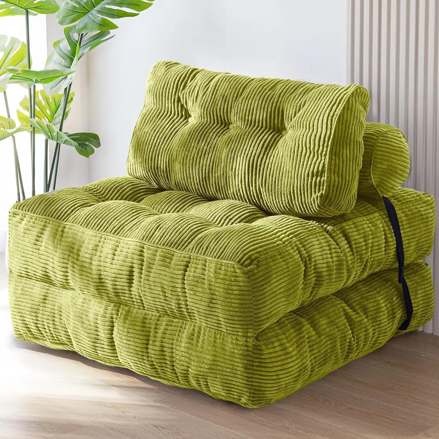 Folding Sofa Bed, Convertible Sleeper Chair with Pillow Foldable Mattress,