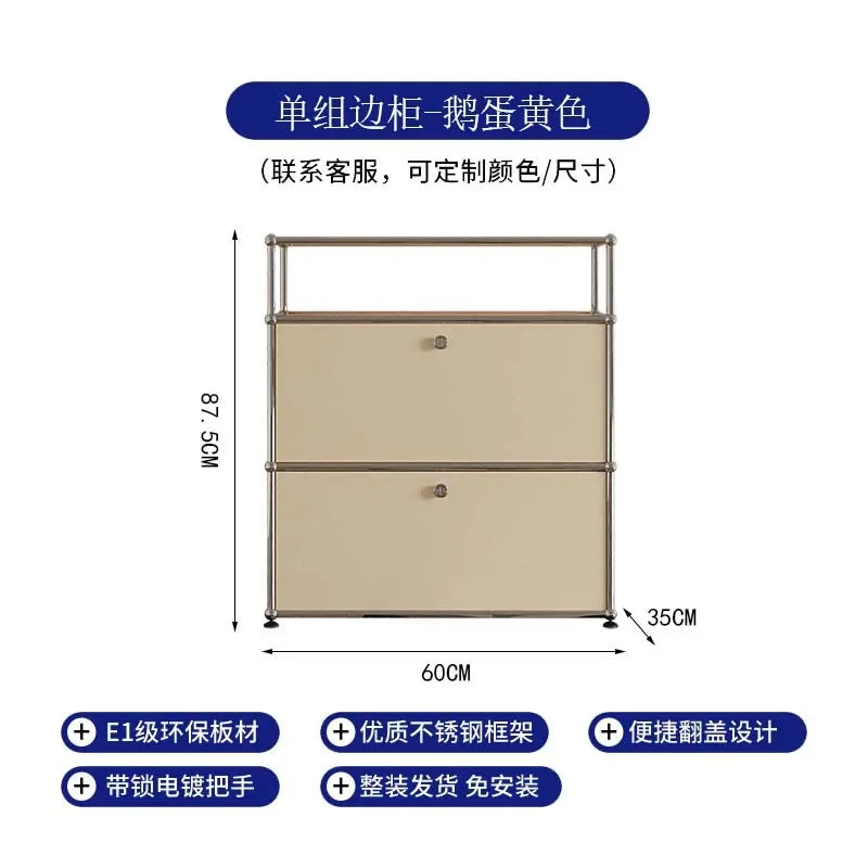 Customizable Modern Module Living Room Cabinet, Combination Sideboard Chest of Drawers