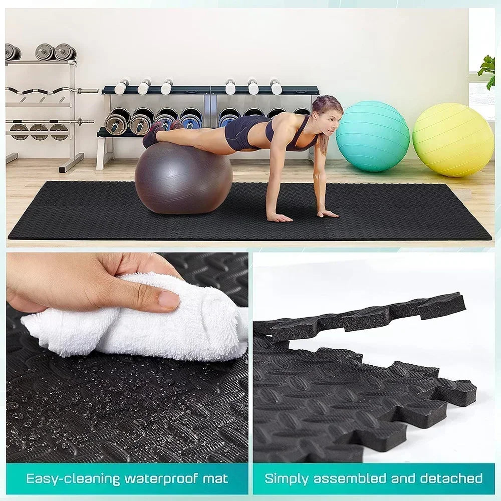1-20PCS Soft Foam Interlocking Carpet Tiles - Non-Slip Puzzle Floor Mats Ideal for Home Gym and Baby Playroom  Rugs for Bedroom