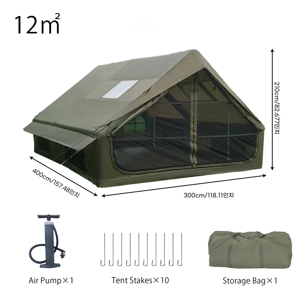 PAKICETUS Inflatable camping tent 4-8 people with windows