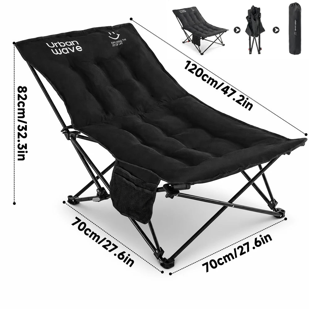 Outdoor folding bed, camping bed with mattress, portablefolding bed, 330 Ib capacity,